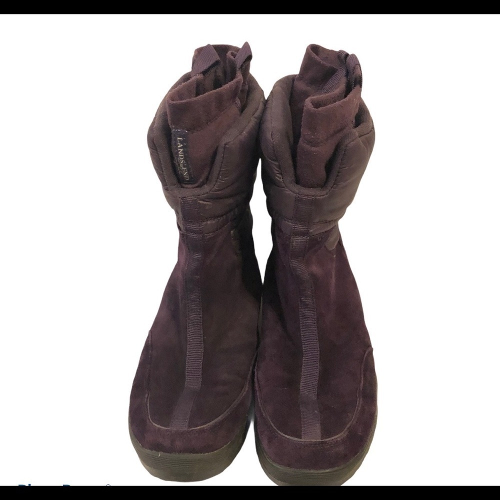 LANDS END Plum Purple Suede Winter Boots - Picture 8 of 8